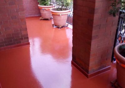Balcone impermeabilizzato in resina