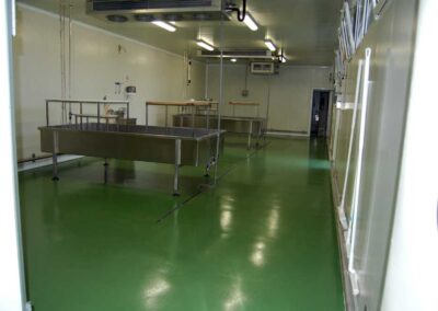 Pavimentazione industriale in resina verde